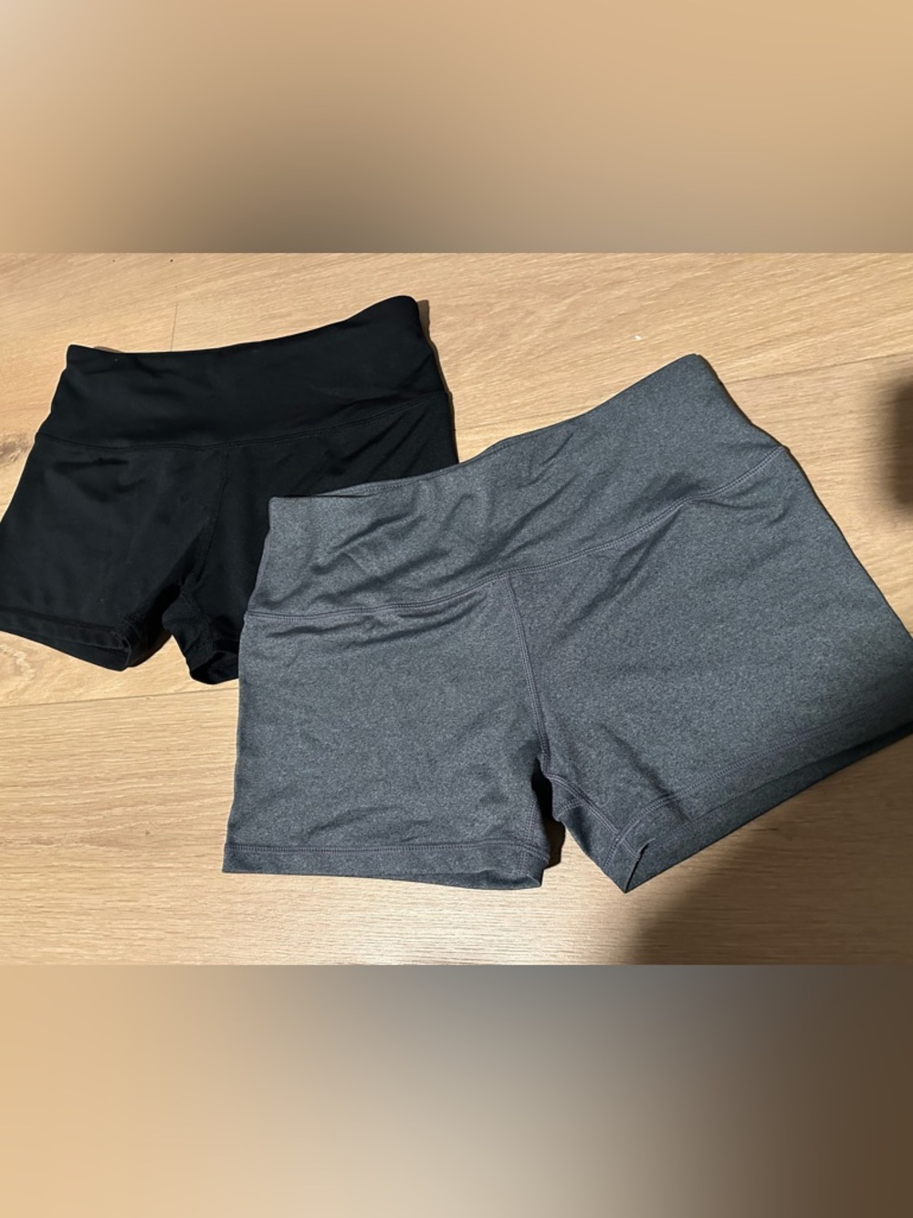 Bundle of 2 biker shorts- grey & black